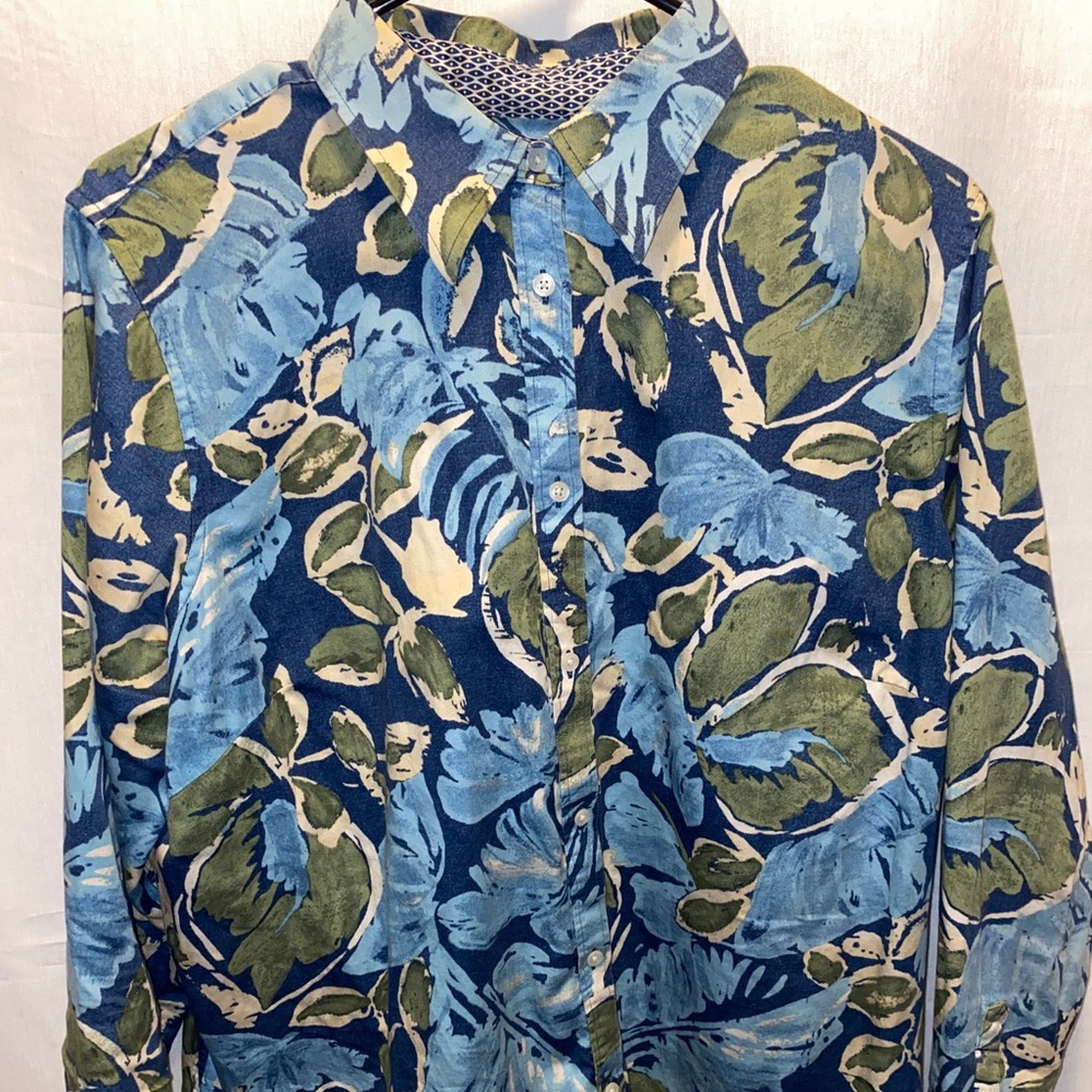 Floral button down shirt